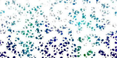 Açık mavi, soyut şekilli yeşil vektör deseni. Soyut tarzda, gradyan formlarda basit tasarım. Web siteniz için basit illüstrasyon.