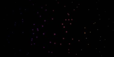 Koyu pembe, parlak yıldızlı sarı vektör düzeni. Yıldızlı bulanık dekoratif tasarım. Web siteleri, iniş sayfaları için desen.