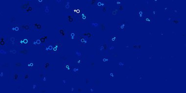 İş kadını işaretli hafif BLUE vektör şablonu. Kadın hakları aktivizmiyle soyut tarzda basit bir tasarım. Uluslararası Kadınlar Günü için arkaplan