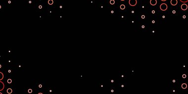 Daireli koyu kırmızı vektör arka planı. Doğa tarzında renkli noktaları olan soyut illüstrasyon. Broşürler, broşürler için desen.