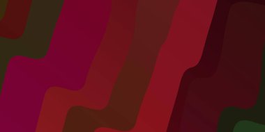 Koyu pembe, eğri çizgileri olan yeşil vektör arkaplan.