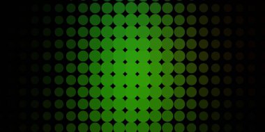 Koyu yeşil, diskli kırmızı vektör dokusu. Doğa tarzında renkli noktaları olan soyut illüstrasyon. Posterler, afişler için tasarım.