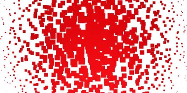 Dikdörtgenli açık kırmızı vektör arkaplanı. Gradyan dikdörtgenleri ve kareleri olan renkli çizimler. İş broşürleri, broşürler için desen