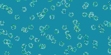 Açık mavi, küreli sarı vektör deseni. Doğa tarzında rengarenk çizimler. Broşürler, broşürler için desen.