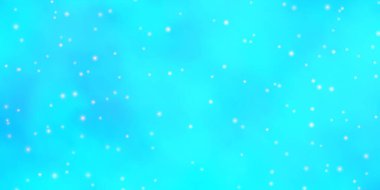 Soyut yıldızlı açık mavi vektör deseni. Soyut tarzda renkli bir illüstrasyon ve değişken yıldızlar. Hediyeleri paketlemek için desen.