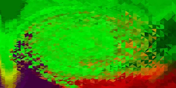 Ljusgrön Röd Vektor Abstrakt Triangel Bakgrund Abstrakt Illustration Med Elegant — Stock vektor