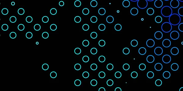 Donker Blue Vector Achtergrond Met Cirkels — Stockvector