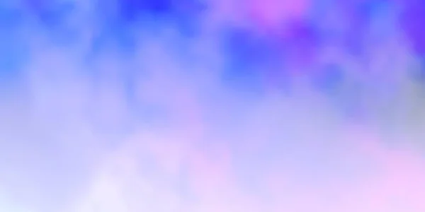 Светло Розовый Голубой Вектор Облаками — стоковый вектор