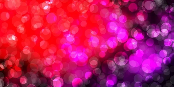 Темно Розовая Желтая Векторная Компоновка Кружочками Красочная Иллюстрация Градиентными Точками — стоковый вектор