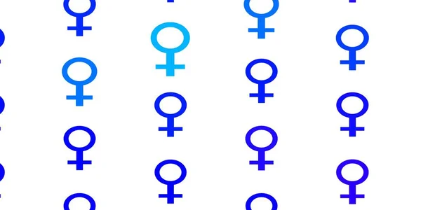 Világos Rózsaszín Kék Vektor Háttér Női Szimbólumokkal Színes Illusztráció Gradiens — Stock Vector