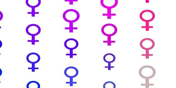 Světle Hnědý Vektorový Vzorec Elementy Feminismu Abstraktní Ilustrace Vyobrazením Ženské — Stockový vektor