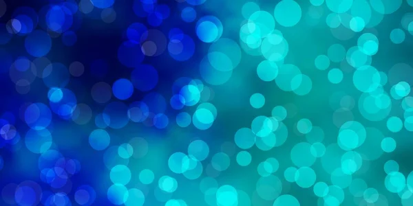 Светло Голубая Зеленая Векторная Компоновка Кружочками Абстрактная Иллюстрация Красочными Пятнами — стоковый вектор