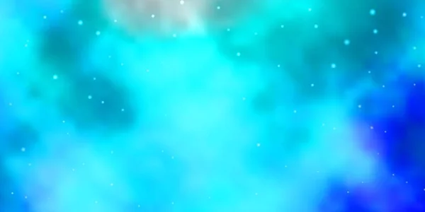 Jasnoniebieskie Tło Wektora Małymi Dużymi Gwiazdami Kolorowa Ilustracja Abstrakcyjnym Stylu — Wektor stockowy