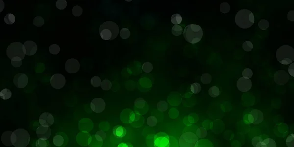 Textura Vetorial Verde Escuro Com Discos Glitter Ilustração Abstrata Com — Vetor de Stock