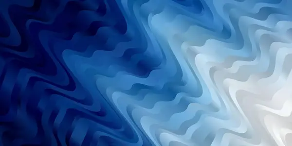 Светло Синий Векторный Узор Линиями Совершенно Новая Красочная Иллюстрация Изогнутыми — стоковый вектор
