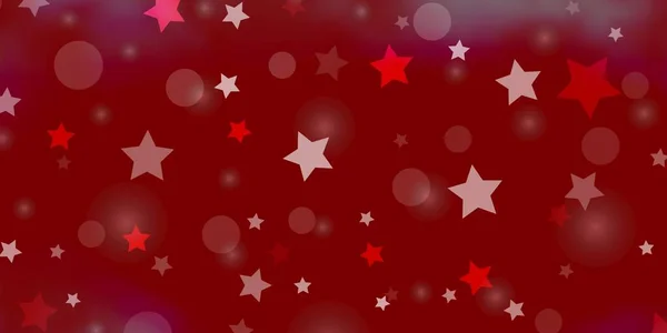 Φως Κόκκινο Διάνυσμα Μοτίβο Κύκλους Αστέρια — Διανυσματικό Αρχείο
