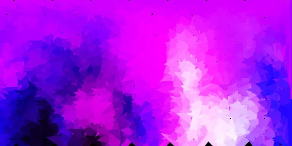 Hellviolettes Rosafarbenes Vektor Polygonales Muster Verlaufsdarstellung Polygonalen Stil Mit Dreiecken — Stockvektor
