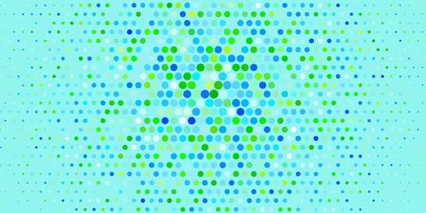 Light Blue Green Vector Pattern Spheres — Stock Vector