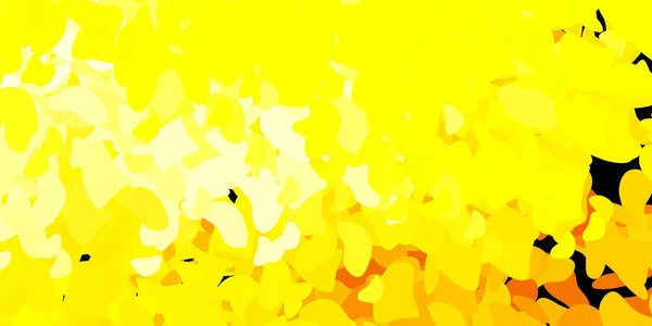 Fundo Vetorial Amarelo Claro Com Formas Caóticas Ilustração Abstrata Moderna — Vetor de Stock