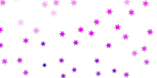 Fond Vectoriel Violet Clair Avec Des Symboles Covid Conception Simple — Image vectorielle