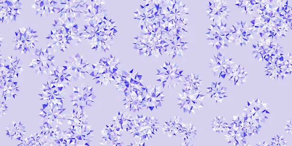 Modello Vettoriale Viola Chiaro Con Fiocchi Neve Colorati Gradiente Illustrazione — Vettoriale Stock