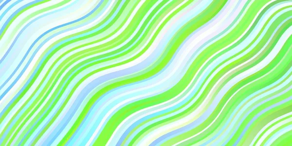 Hellblauer Grüner Vektorhintergrund Mit Kurven — Stockvektor