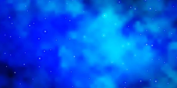 Ljus Blå Vektor Bakgrund Med Små Och Stora Stjärnor — Stock vektor