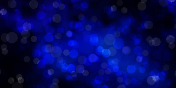 Donkerblauwe Vectorachtergrond Met Stippen Abstracte Kleurrijke Schijven Eenvoudige Gradiënt Achtergrond — Stockvector