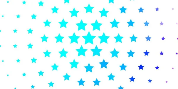 Rosa Claro Fundo Vetor Azul Com Estrelas Coloridas Ilustração Colorida —  Vetores de Stock