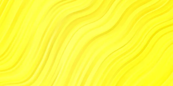 曲線を持つ明るい黄色のベクトルレイアウト — ストックベクタ