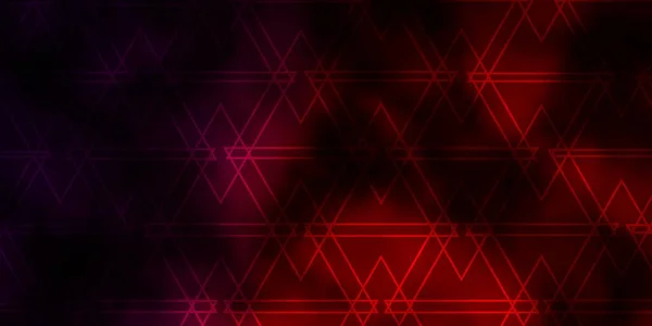 Modèle Vectoriel Rouge Foncé Avec Cristaux Triangles — Image vectorielle