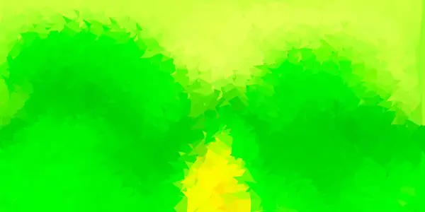 Modello Mosaico Triangolo Vettoriale Verde Scuro Giallo Illustrazione Astratta Colorata — Vettoriale Stock