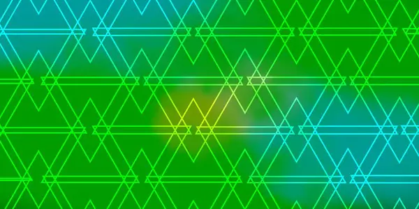 Azul Claro Plantilla Vector Verde Con Cristales Triángulos Ilustración Abstracta — Vector de stock