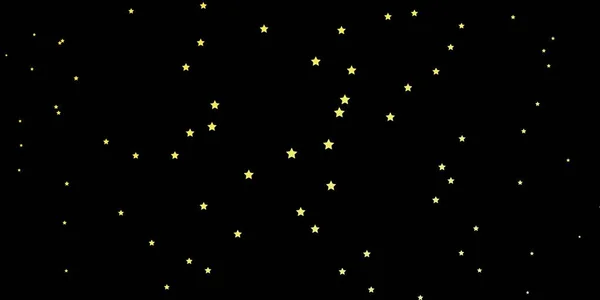 Dunkelgrüner Gelber Vektorhintergrund Mit Kleinen Und Großen Sternen Dekorative Illustration — Stockvektor
