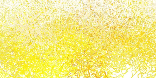 Textura Vetorial Amarelo Claro Com Curvas Ilustração Gradiente Abstrato Com — Vetor de Stock