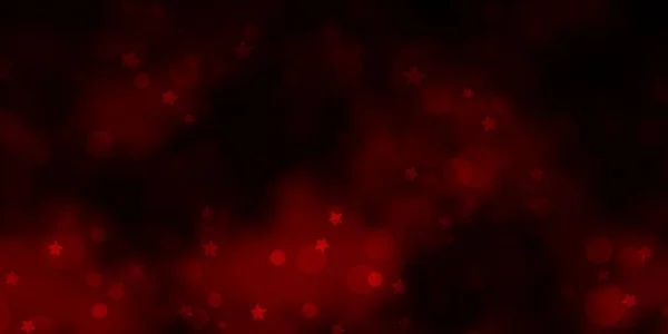 Diseño Vectorial Rojo Oscuro Con Círculos Estrellas Ilustración Colorida Con — Vector de stock