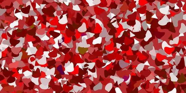 Rastgele biçimlerde açık kırmızı vektör arkaplanı. Soyut tarzda, gradyan formlarda basit tasarım. Cep telefonları için arka plan.