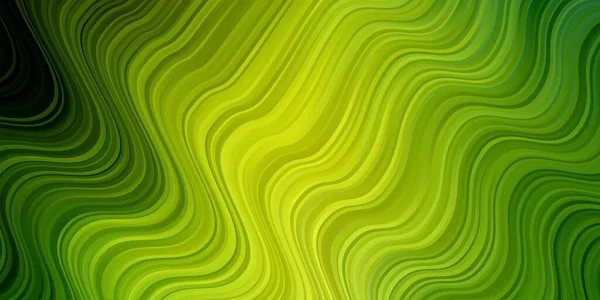 Hellgrünes Gelbes Vektorlayout Mit Kreisbogen Bunte Illustration Abstrakten Stil Mit — Stockvektor