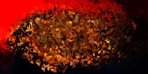 Темно Оранжевий Векторний Багатокутний Візерунок Сучасна Абстрактна Ілюстрація Полігональними Трикутниками — стоковий вектор