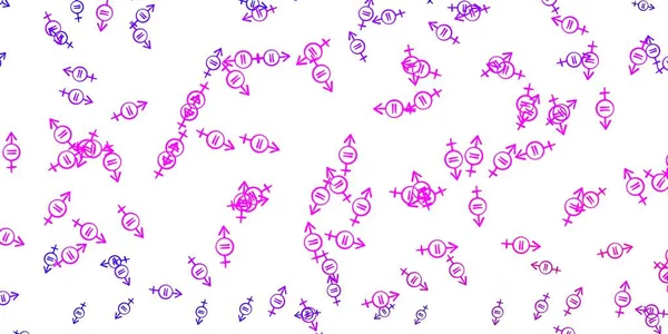 Світло Фіолетовий Рожевий Векторний Шаблон Знаками Бізнес Леді Барвисті Ілюстрації — стоковий вектор