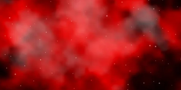 Σκούρο Πορτοκαλί Διάνυσμα Φόντο Μικρά Και Μεγάλα Αστέρια — Διανυσματικό Αρχείο