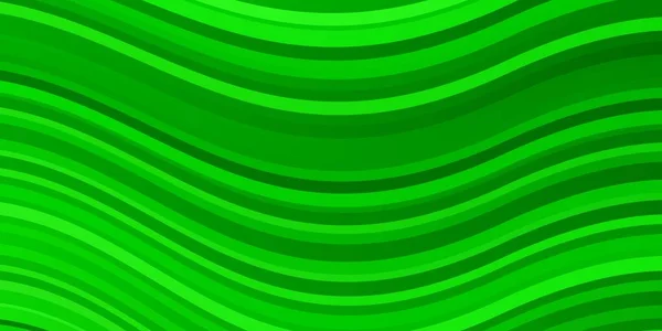 Светло Зеленый Векторный Фон Изогнутыми Линиями Градиентная Иллюстрация Простом Стиле — стоковый вектор