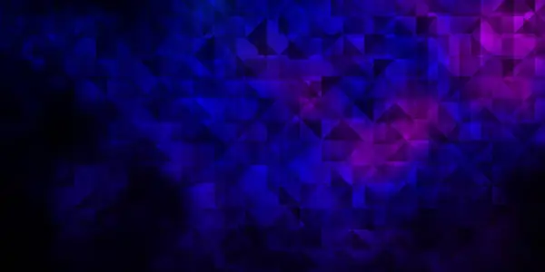 Темно Рожева Синя Векторна Текстура Трикутним Стилем Ілюстрація Набором Різнокольорових — стоковий вектор