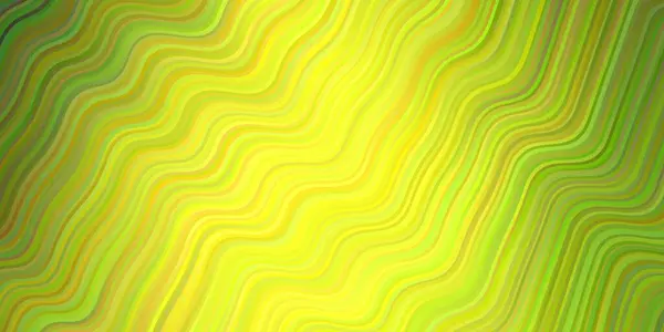 Hellgrüner Vektorhintergrund Mit Geschwungenen Linien Ein Muster Mit Bunten Linien — Stockvektor