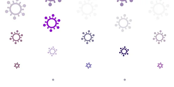 Luz Púrpura Patrón Vectorial Rosa Con Elementos Coronavirus Ilustración Abstracta — Vector de stock