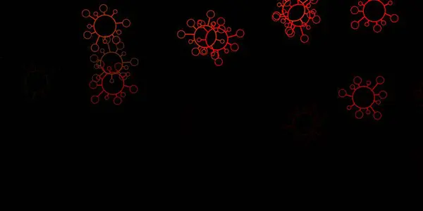 Dark Orange Vector Backdrop Virus Symbols Smart Illustration Covid Signs — Stock Vector