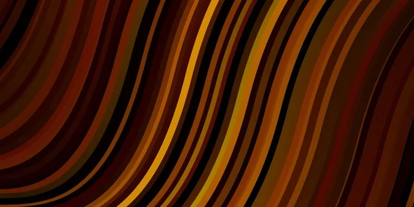 Темно Помаранчевий Векторний Візерунок Вигнутими Лініями — стоковий вектор
