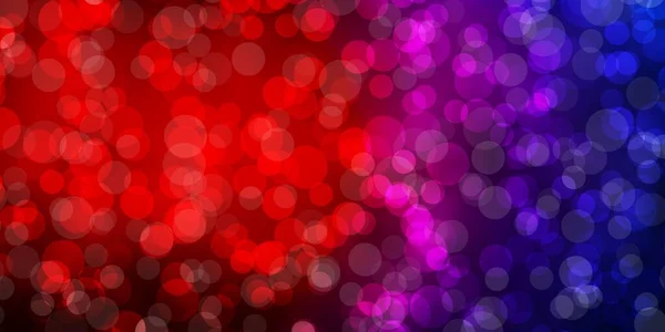 Lichtblauwe Rode Vector Textuur Met Cirkels — Stockvector