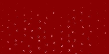 Açık pembe, daire şekilli kırmızı vektör düzeni. Renkli damlaları olan soyut parlak bir illüstrasyon. Duvar kağıtları, perdeler için desen.