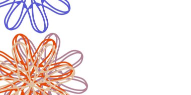 Açık mavi, çiçekli doğal sarı vektör düzeni. Basit arka planda doğal tarzda renkli çiçekler. Kadınlar için gündüz terfisi.